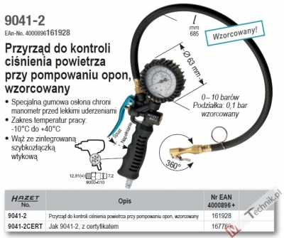 HAZET - Pistolet do pompowania kół - 9041-2