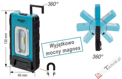 HAZET - Składana lampa LED - 1979-8