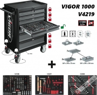 VIGOR - wózek warsztatowy z 248 narzędziami (V4219)