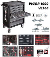 VIGOR - Wózek Warsztatowy z 344 narzędziami (V4560)