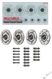 HAWEKA - Zestaw płyt dociskowych WORLD KIT II do średnicy wałka 40 mm z uchwytem Hofmann PowerClamp