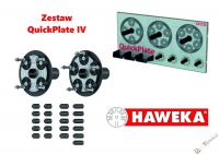 HAWEKA - Zestaw Quick Plate IV - 2 płyty dociskowe 4/5-otworów do wyważarek z wałkiem 40 mm + bolce i tablica
